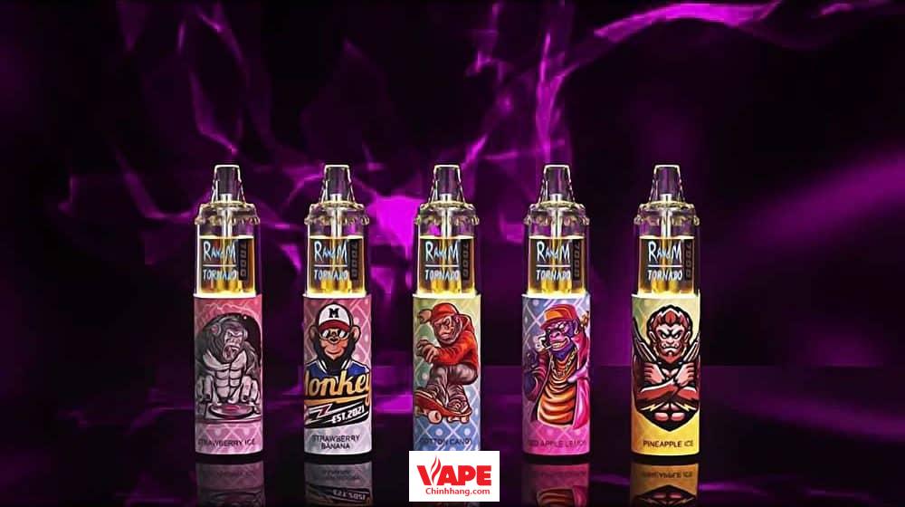 RANDM TORNADO 7000 HƠI 1000mAh – Sạc Được