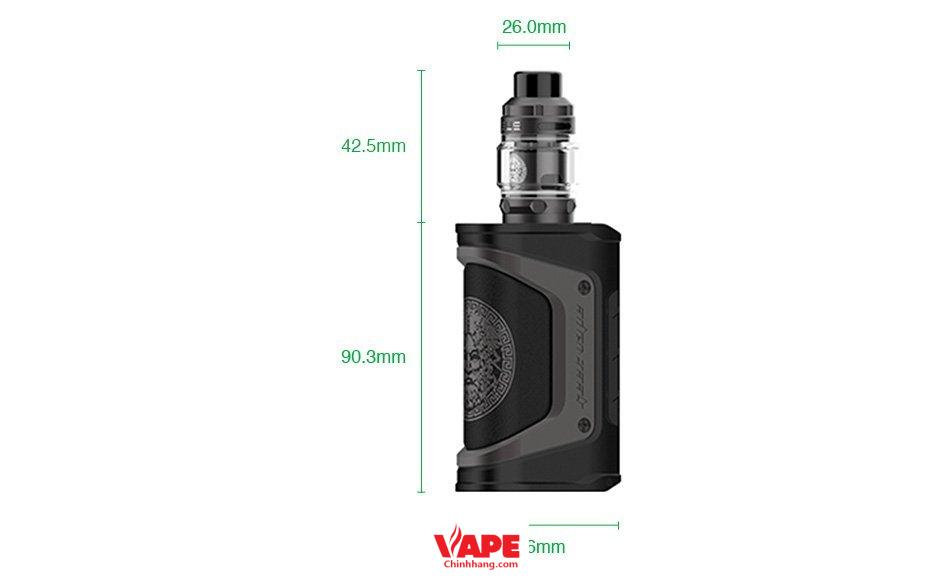 kích thước Geekvape Aegis Legend Zeus Sub Ohm Tank Kit Limited