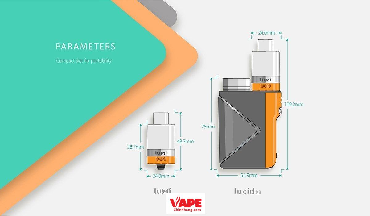 kích thước Geekvape Lucid 80W TC Kit