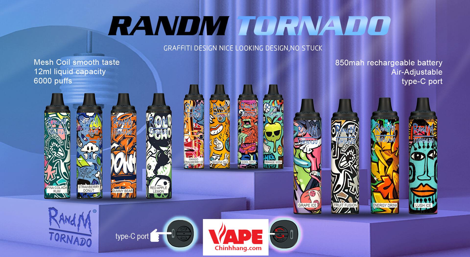 Thông số của Randm Tornado 6000 hơi