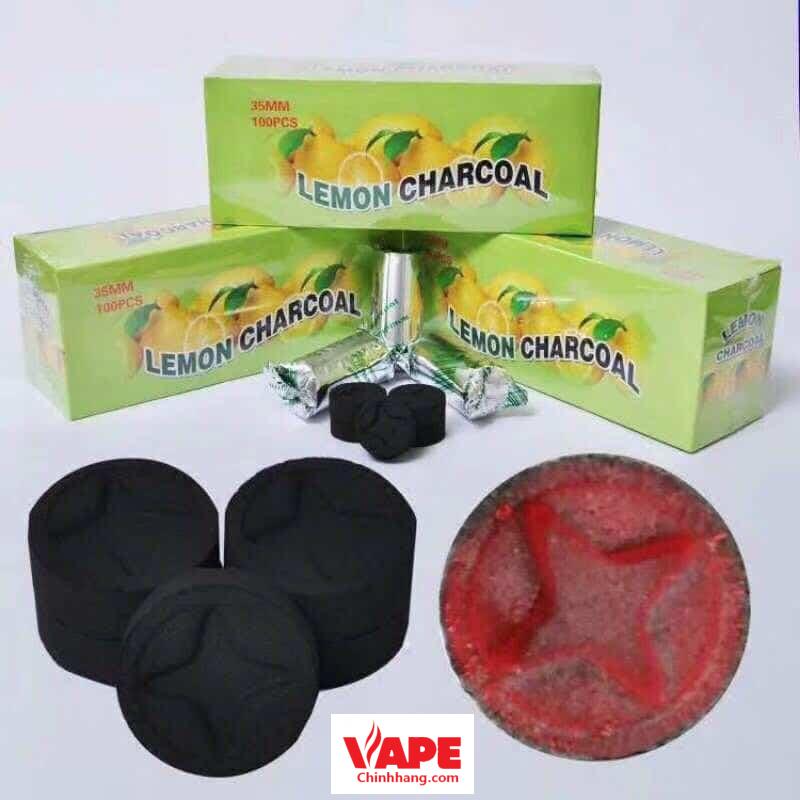 bóc hộp than chanh 100 viên size 3,3 cm